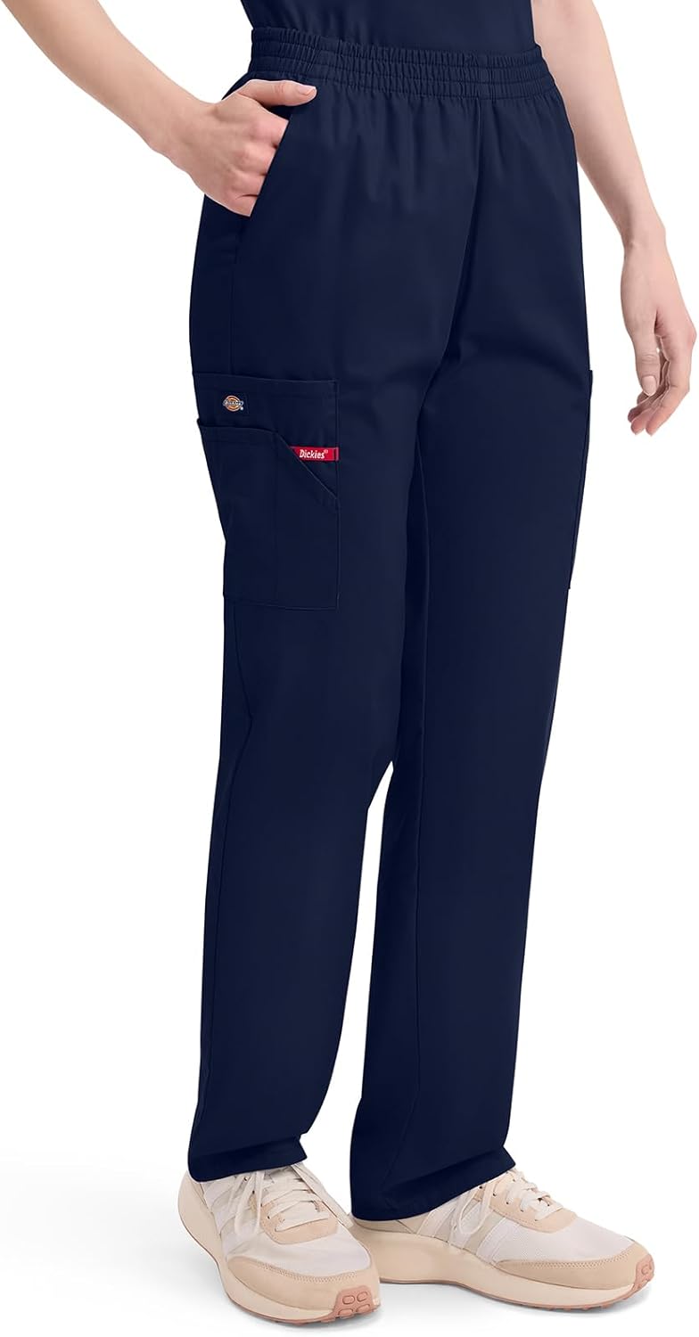 Dickies EDS Signature Scrubs for Women, Elastic Waist Pull-On Cargo Pants for Women in Soft Brushed Poplin - 86106 - Image 5