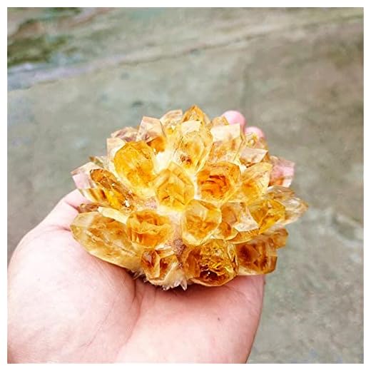 Loverain 1lb New Find Citrine Phantom Quartz Crystal Cluster Specimen Crystal Decoration
