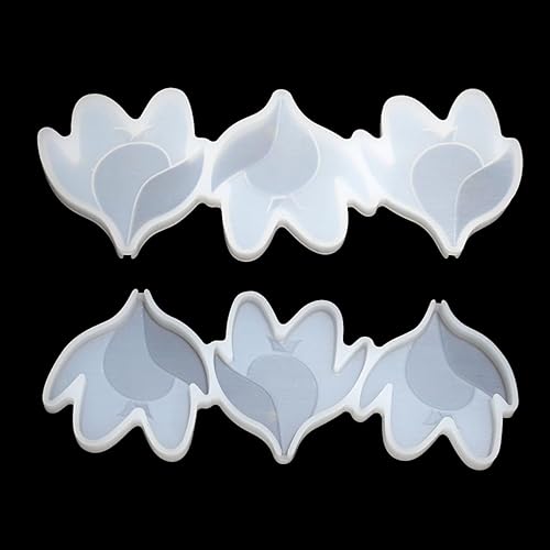 Miniatura 6 de mostsom Moldes de silicona para piruletas, moldes de silicona para piruletas de chocolate, con diseño de hojas, flores, dulces, sin palillos, 2