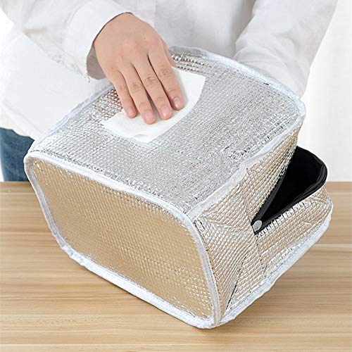 Image of Insulated Lunch Bag, Portable Thermal Lunch Bags Cooler Bag Daisy Pattern Lunch Box Organizer Tote Bag for Women Adults Kids Girls Work School Picnic Camping Travel (Black)