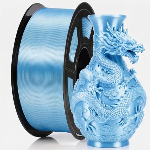 Image of Silk PLA 3D Printing Filament 1.75mm Filajoy3D 3D Printing Filament 1KG, Dimensional Accuracy ±0.03mm, Compatible with Most FDM 3D Printers, Blue