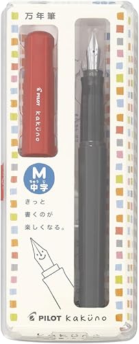 Miniatura 4 de Pilot Kakuno - Pluma estilográfica de Biginners, punta media, cuerpo Glay (FKA-1SR-GYM)