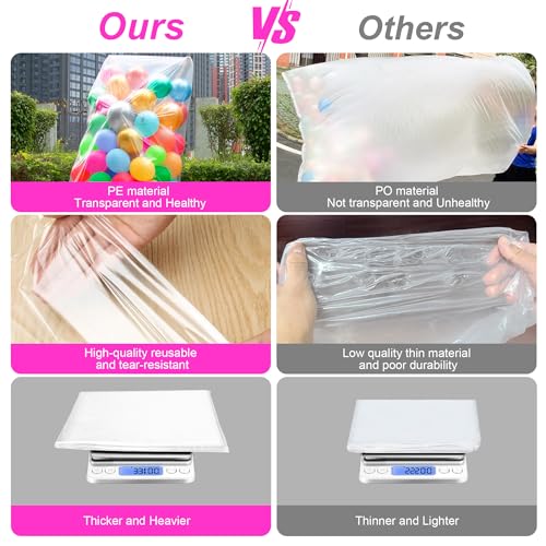 Image of 2 Pcs 98.4 x 59 Inches Clear Large Balloon Bags for Transport | Christmas Tree Disposal and Storage Bag, Balloon Drop Bag, Giant Carrying Storage Bags for Wedding Birthday Party Supplies