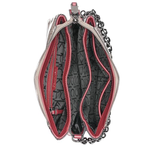 Calvin Klein Womens Rain Triple Compartment Chain Crossbody4