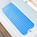 Produktbild Samione Antirutschmatte Badewanne, Extra Lang Duschmatten Maschinenwaschbar Badewannenmatte, Kein Chemie-Geruch Oder Sicher Badematte mit Saugnpfen f¨¹r Kinder und Erwachsene - 100x40cm (Klares Blau)