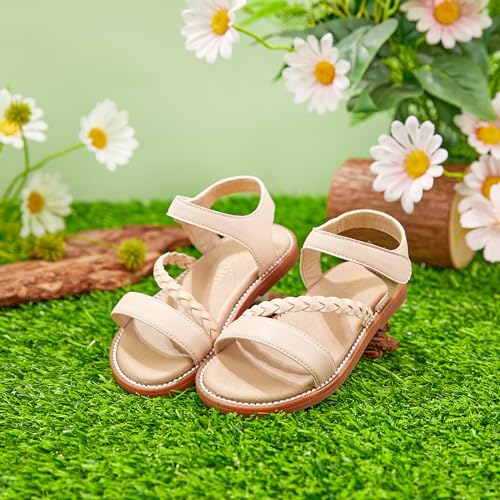 Image of PHIRAMIN Toddler Flower Girl Sandals - Girl Dress Shoes Toddler Little Kid Wedding Party