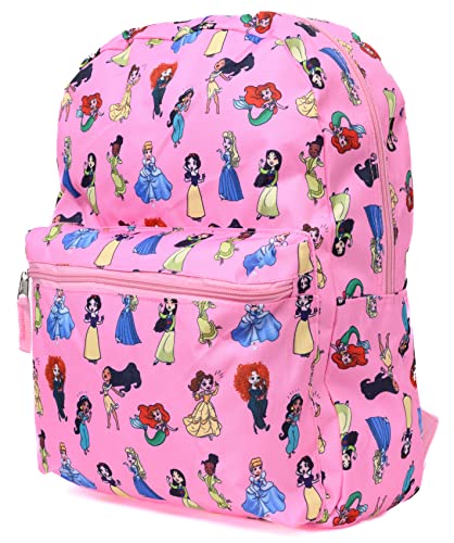 Disney Princess 16" Backpack Bag Belle Cinderella Tiana Jasmine Ariel Snow White #TOP1