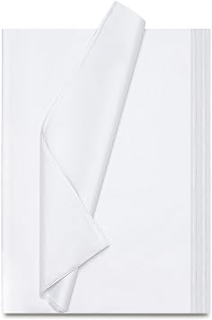 Simetufy White Tissue Paper for Gift Bags, 115 Sheets of 14 x 20 Inches White Wrapping Paper, Gift Wrapping Tissue Paper Bulk for Crafts, Holiday, Birthday, Christmas, Party Decor and DIY Crafts