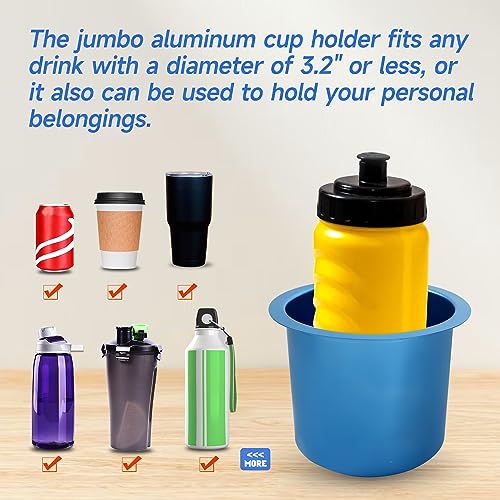 image for GSE Games & Sports Expert Jumbo Aluminum Cup Holder, Drop-in Cup Holde