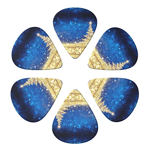 Lot de 6 médiators dorés à paillettes pour guitare acoustique, guitare électrique, basse, ukulélé – fins, moyens et… - Les Beatles, Paul McCartney, John Lennon, RIngo Starr, George Harrison Lot de 6 médiators dorés à paillettes pour guitare acoustique, guitare électrique, basse, ukulélé - fins, moyens et… – Image 5