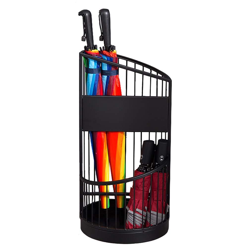 Porte-parapluie en métal anti-inondation avec bac de vidange pour sol sec et entrée propre