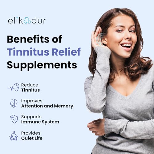Elikadur 1500 MG Tinnitus for Ringing Ears, Tinnitus Supplement for Ear Ringing, Proprietary Herbal Blend & Bioflavonoids, Reduce Ear Tinnitus for Women and Men, 60 Capsules - Thumbnail 4