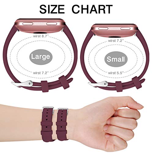 Pulseiras Ouwegaga Compatíveis com Fitbit Versa 2/Fitbit Versa/Fitbit Versa Lite/Edição Especial Ver