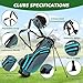 XDriveMax 8 Pieces Complete Unisex Golf Club Set Right/Left Hand for Men Women Includes Stand Bag with Rain Hood, 3# Fairway Wood with Head Covers, 5# Hybrid, 5#, 7#, 9# S# Irons and Putter