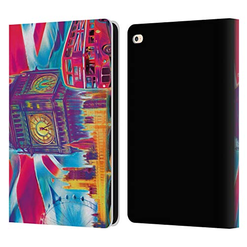 Head Case Designs Licenciado Oficialmente P.D. Moreno Londres 2 Ciudades Carcasa de Cuero Tipo Libro Compatible con Apple iPad Air 2 (2014)