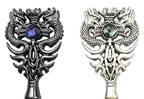 YGHM Vintage Wax Seal Stamp Kit Stay Wild Moon Child Metal Dragon Handle Wedding Invitations Signature Custom Seal Stamp?Dragon Silver?