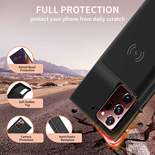 NEWDERY Galaxy Note 20 Ultra Battery Case 6000 mAh, Qi Wireless Charging Compatible, Extended Battery Charger Case for Galaxy Note 20 Ultra 5G (6.9") - Thumbnail 6