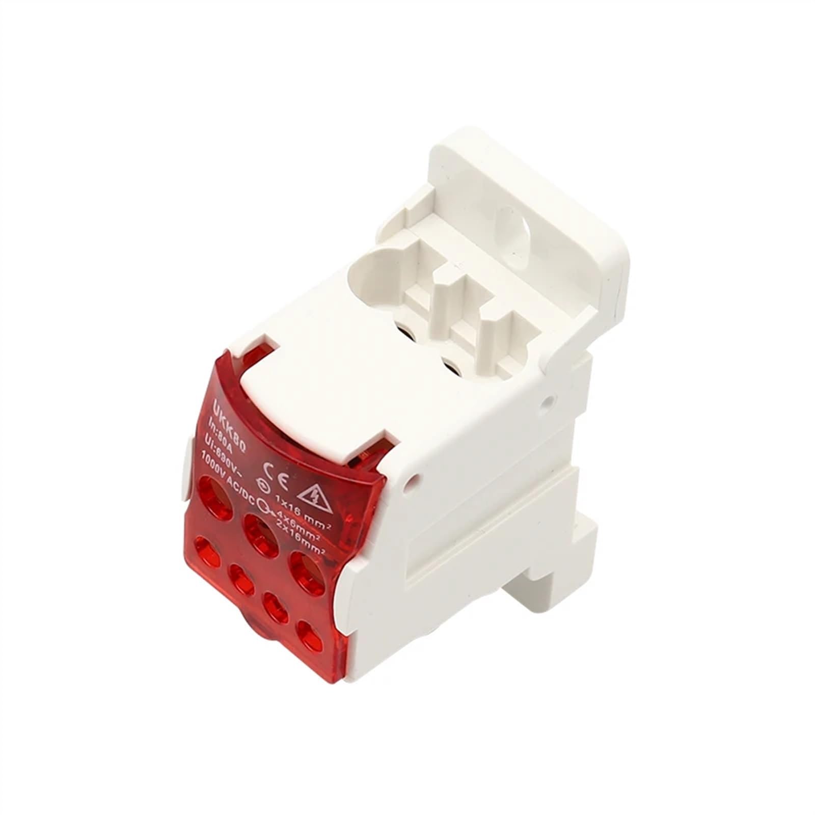 1 Uds UKK80A 690V bloque de terminales de carril DIN caja de conexiones divididas uno en muchos caja de distribución conector de cable eléctrico de alta corriente(Green)