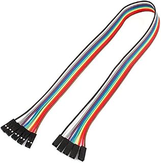 sourcing map 40cm 2.54mm Female to Female F/F Jumper Cable Connector 5 Pcs