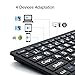 Large Print Keyboard Easy to See 78 Keys Keyboard for Elderly or Visually Impaired Bluetooth/2.4G Receiver Keyboard Oversize Letters for Visually Impaired Low Vision Individuals Seniors Student