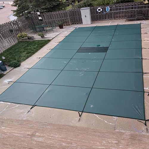 LZMZMQ Cubierta de Seguridad para Piscina Cubiertas De Invierno para Piscinas Elevadas De 12/10/8/6/4/2 M Rectangulares, Cubiertas Elásticas para Piscina con Kit De Herrajes(1X2m/3.3X6.6ft)