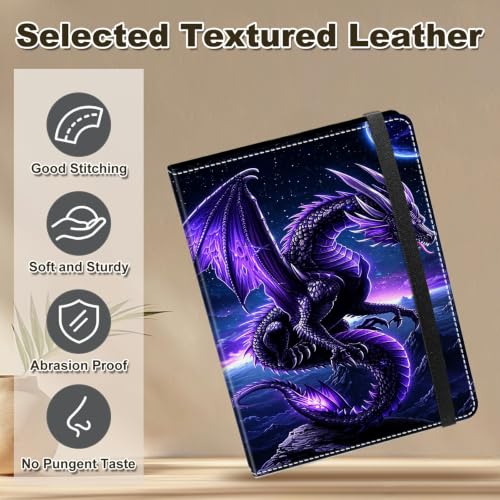 Image of Photo Album 4x6 120 Photos with Strong Elastic Band, Purple Dragon Sky