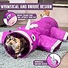 Pet Craft Supply Magic Mewnicorn Multi Cat Tunnel Boredom Relief Toys with Crinkle Feather String for Dogs, Cats, Rabbits, Kittens and Guinea Pigs for Hiding Hunting and Resting #2