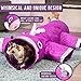 Pet Craft Supply Magic Mewnicorn Multi Cat Tunnel Boredom Relief Toys with Crinkle Feather String for Dogs, Cats, Rabbits, Kittens and Guinea Pigs for Hiding Hunting and Resting