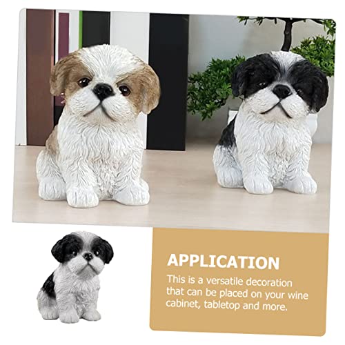 Figura de Perro Shih Tzu de Resina 13x13x10 cm Decoración Hogar miniatura 2