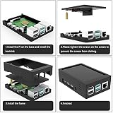 for Raspberry Pi 4 TFT 3.5 inch Touch Screen with Case, Mini Cooling Fan and Heatsink, 480x320 Resolution 60fps Monitor LCD Display