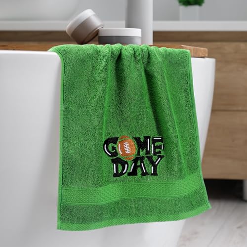 SmoothNovelty 3 Pcs Football Hand Towels for Bathroom Embroidered Bathroom Towels Farmhouse Decorative 13.78 x 29.53 Inch Absorbent Soft Cotton for Kitchen Dish Fast Drying Decor by SmoothNovelty - Image 6