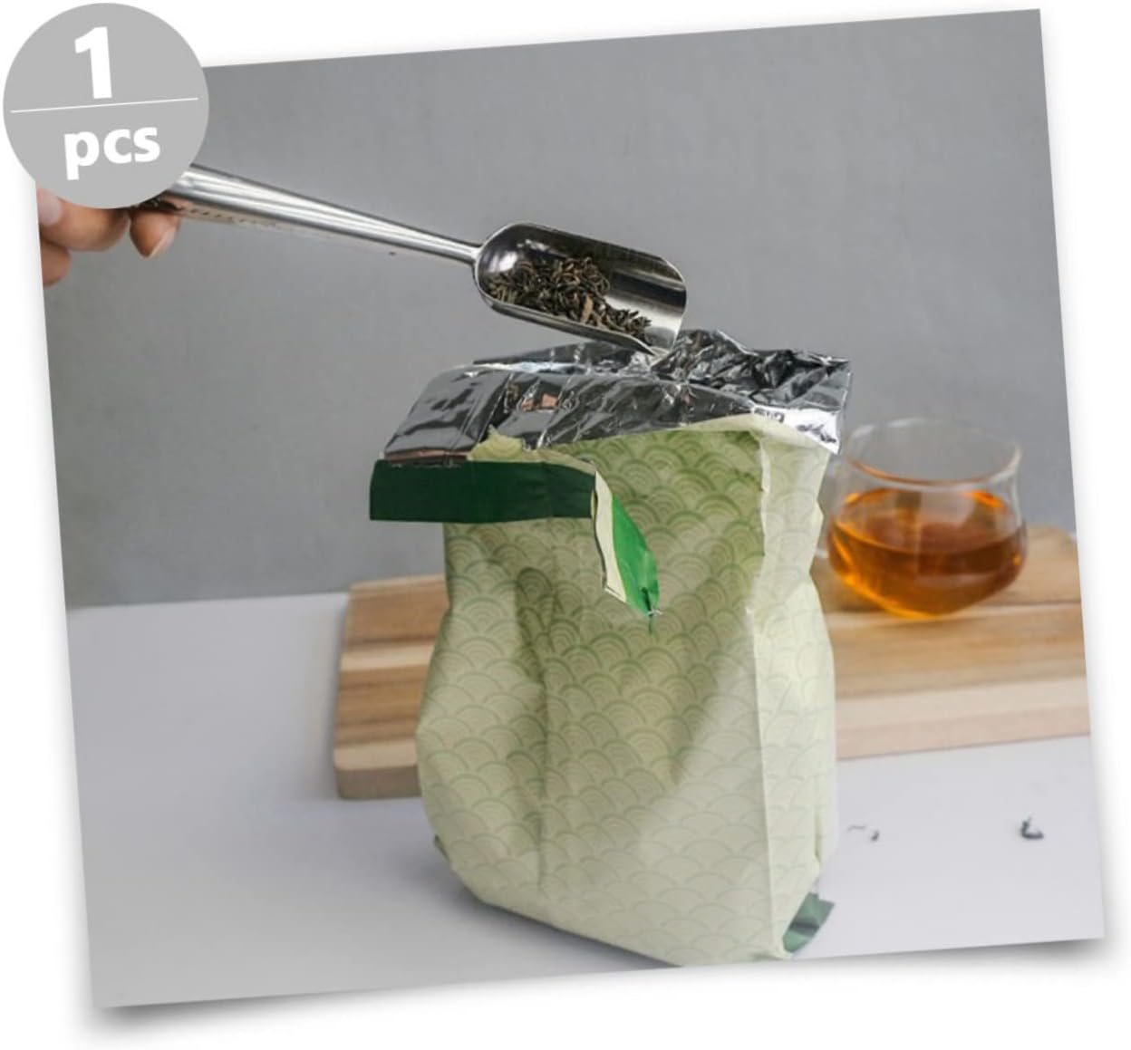 Multi-functional Stainless Steel Tea Spoon and Scoop with Clip for Home Tea Preparation and Serving Sturdy Metal Teaware Accessories for Lovers