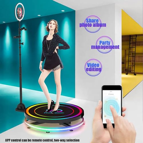 Ficha técnica Cabina de Fotos 360 de 39.3 Pulgadas para 1-5 Personas Anillo de luz RGB cámara Lenta automática con aplicación Control Remoto Escenario Giratorio de Disparo para Fiestas transmisión en Vivo - Fernando Cortés Ficha técnica Cabina de Fotos 360 de 39.3 Pulgadas para 1-5 Personas Anillo de luz RGB cámara Lenta automática con aplicación Control Remoto Escenario Giratorio de Disparo para Fiestas transmisión en Vivo - Fernando Cortés