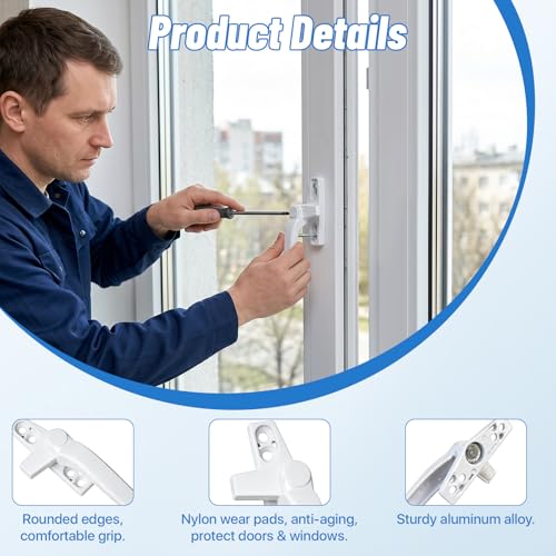 Reemplazo de manija de ventana de UPVC para reparar cierres sueltos y mejorar la seguridad en casa 4