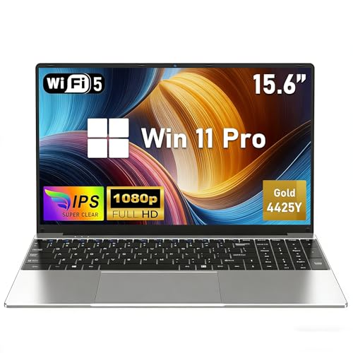 FUNYET Ordenador Portátil,Nuevo 2026 Laptop 15,6 Pulgadas,16 GB de RAM,512 GB de SSD,Pentium Gold 4425Y PC Portátil,IPS FHD 1920×1080 Notebook,Apertura de 180°,5000 mAh,Estudiantes,Type C