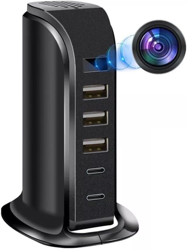 USB HUB Mini Wireless Charger Camera 1080P HD WiFi Video-only Recorder Motion Detection Alert Remote Viewing Security Camera for Home Pet RE6YHHJ