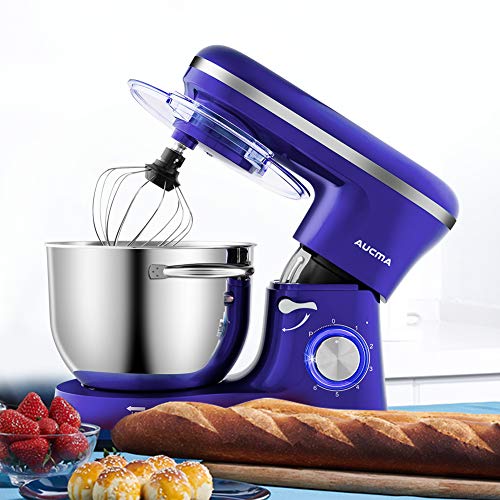 Aucma Küchenmaschine, 1400 W, Standmixer, mit 6,2 l Edelstahlschüssel, 6 Geschwindigkeitsstufen, elektrische… – Bild 7