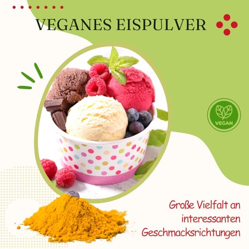 Gino Gelati Karamell Veganes Eis Pulver Zucker-, laktosefrei, verschieden Geschmacksarten, schnelle und einfache Zubereitung, Kalorienarmes, für private Küche und Gastronomie (10 Kg, Karamell Kaffee) – Bild 5