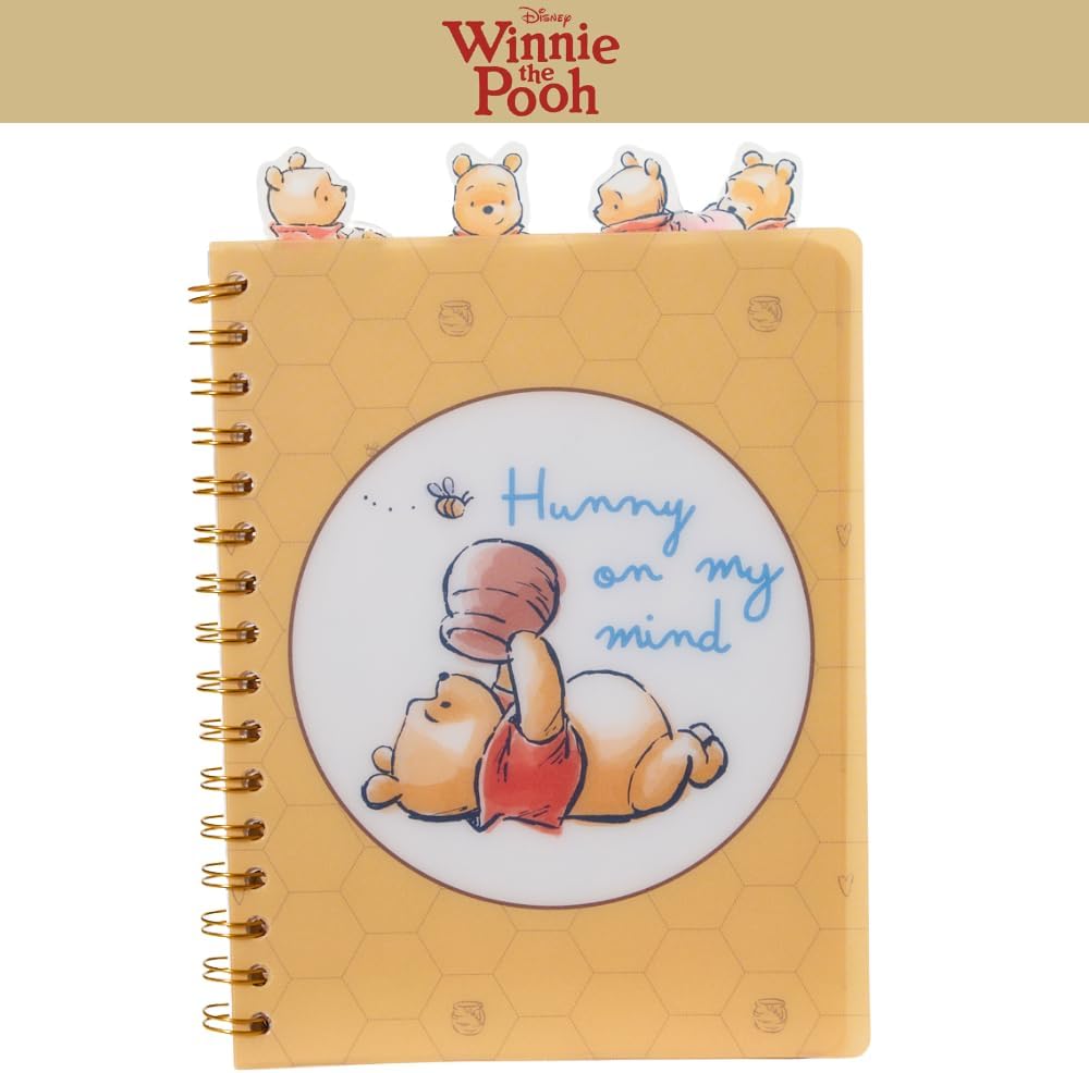 Innovative Designs Disney Winnie The Pooh Tab Journal Notebook with Gel Pens, Spiral Bound Notebook and Pencil Case Set, 96 Lined Pages, 8 x 7 - Image 5