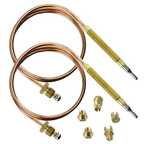 Spares2go Universal Thermocouple Kit & Fixings (1500mm, Pack of 2)