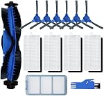 SONGRUI Pièces de rechange pour eufy robovac 11S, 12, 15T, 15C, 25C, 30, 30C, 35C Nettoyeur à vide robotisé de tapis minces Filtre Hepa préfiltre brosse à rouleaux Spin Brosses latérales Attache (avec pré-filtre)