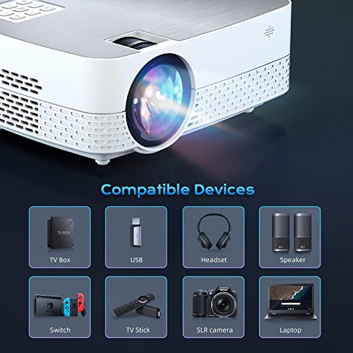 Yefound Q5 Mini Projector, ondersteuning 1080P Full HD, 6500 lumen, draagbare overheadprojector, multimedia home theater, compatibel met HD, USB, TV Stick, AV, PS4 - Image 7