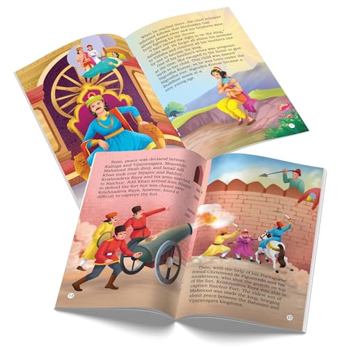 Image of Story Books for Kids - Indian Kings (Set of 5 Books) - Chandragupta Maurya, Krishnadeva Raya, Ashoka, Rana Pratap, Shivaji - Biographies for Children - Age 6 +