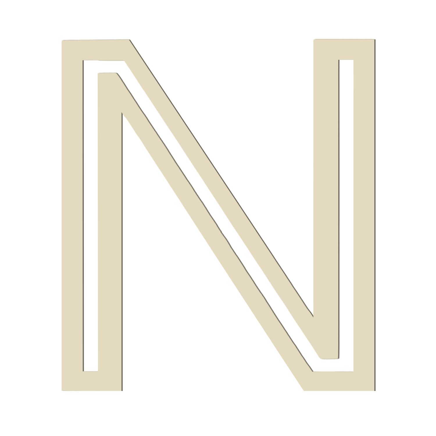 Wooden Letters 8 Inch for Crafts, Hollow Cut Wood Letters N Cutout Unfinished Alphabet Wooden Letters for Wall Decor DIY Painting Home Party Nursery