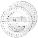 Mr. Pen- Protractor, Pack of 2, Protactor 360 Degree, Protractor Set, Protractor Ruler, Drafting Tools, Circle Protractor, Protractors Classroom Set, Large Protractor, Math Geometry Set
