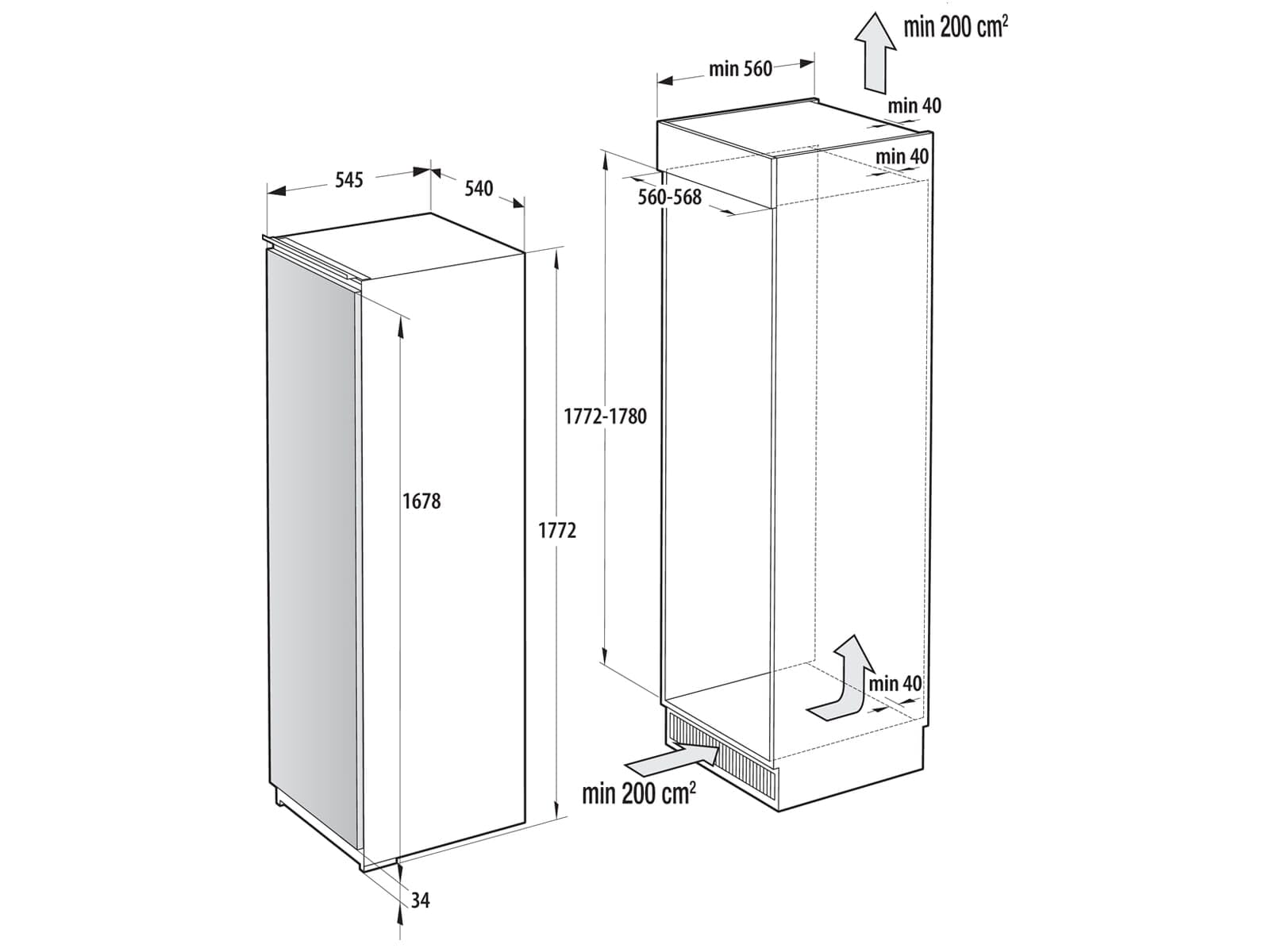 Gorenje RI517E41WF Einbaukühlschrank
