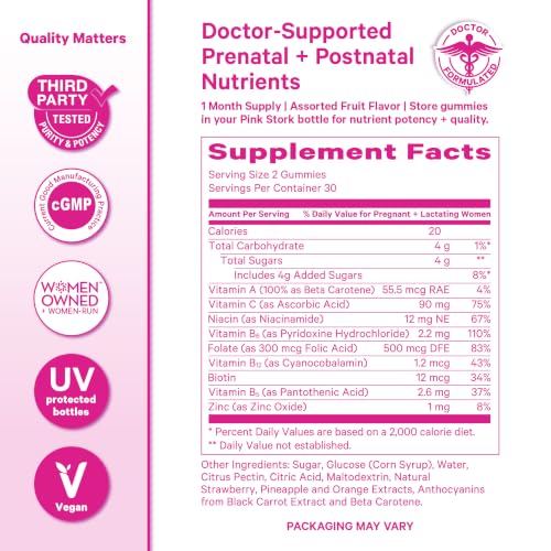 Pink Stork Fertility Gummy Vitamins