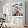 NovaSolo Halifax Mahogany Wood Buffet Hutch with 2 Adjustable Shelves in White NovaSolo Halifax Mahogany Wood Buffet Hutch with 2 Adjustable Shelves in White