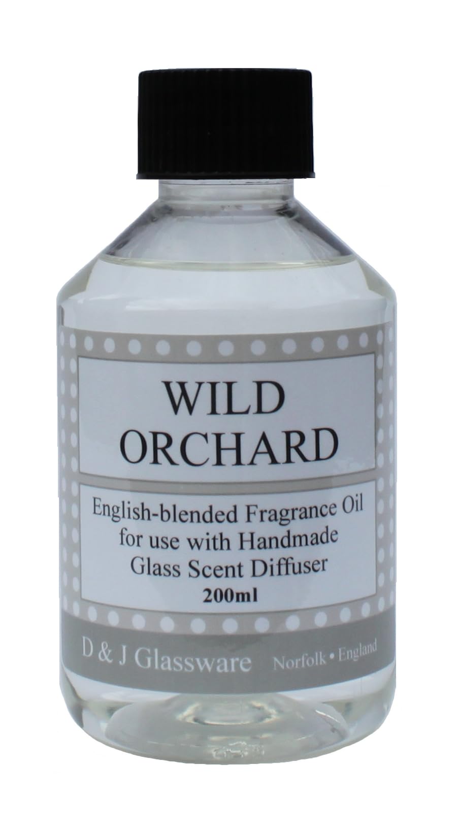D&J Glassware Transparent Wild Orchard Reed Diffuser Oil Refill, 200Ml