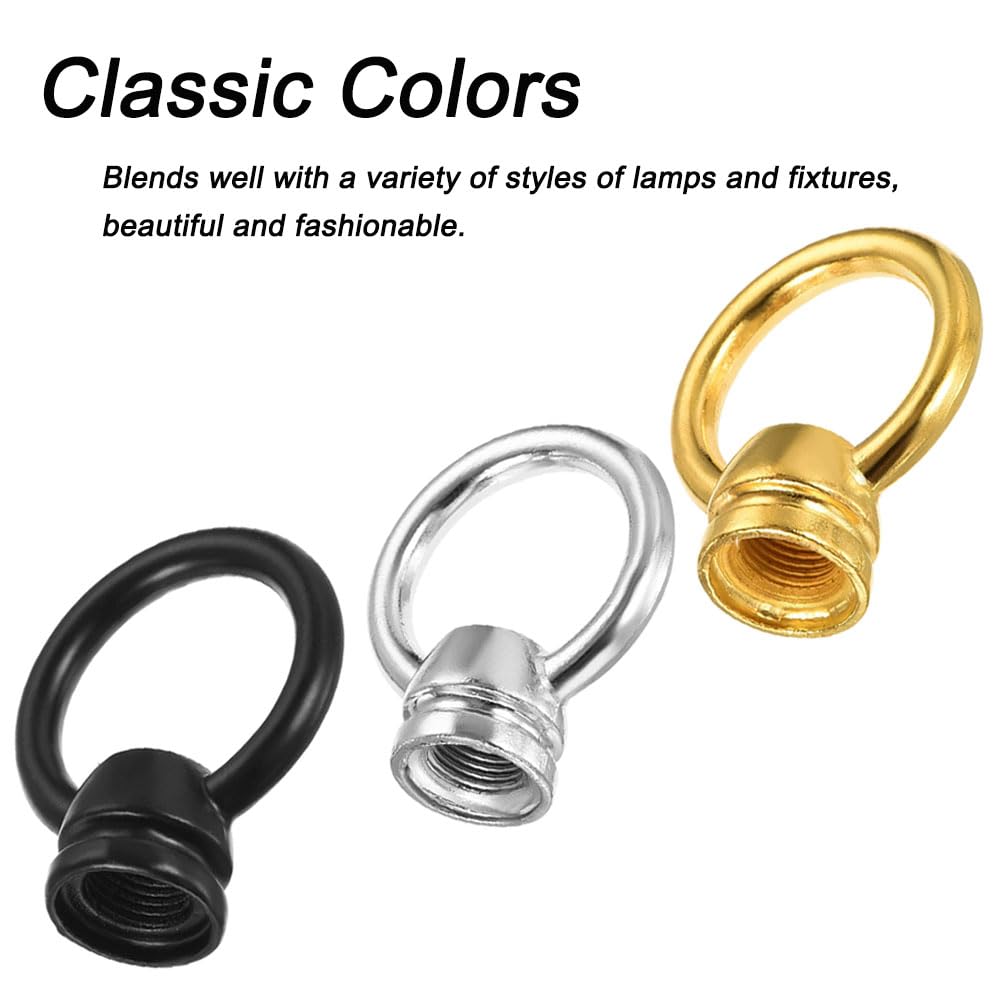 4 Stück Ringmutter, M10 Augenmutter Ösenmutter Ringösen Ösenschraube Hardware für Aufhängen, Lampe, Kronleuchter (Schwarz)